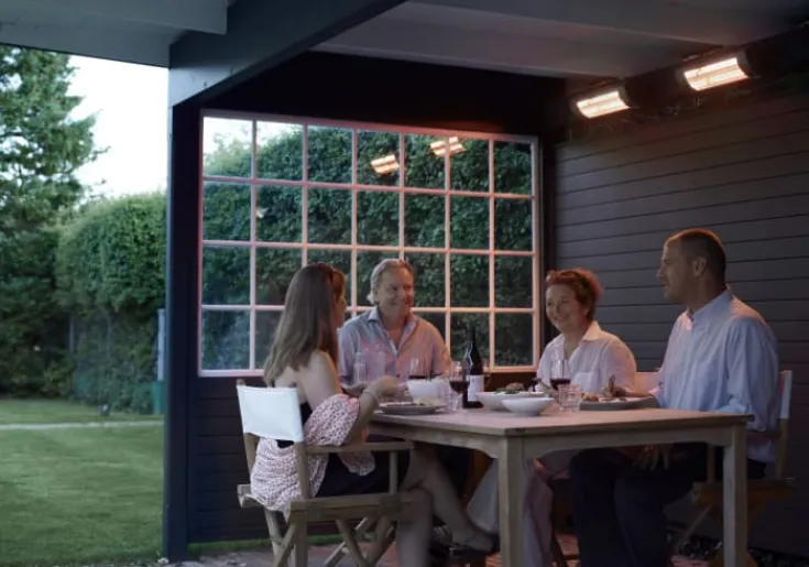 Hot S1 Premium terrassevarmer 1400W, lysegrå Terrassevarmere|Solamagic