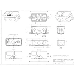 New 2K Mini membrandåse, 89x43x38 mm, Samledåser