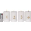 Best advent LED bloklys, batteri, 12,5 cm Julepynt Med Lys