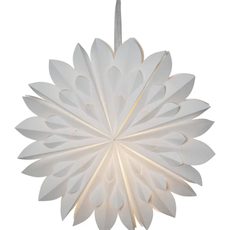 Discount Clipp julestjerne med lys, 40 cm, hvid Julestjerner Med Lys