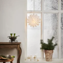 Discount Clipp julestjerne med lys, 40 cm, hvid Julestjerner Med Lys
