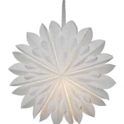 Online Clipp julestjerne med lys, 60 cm, hvid Julestjerner Med Lys