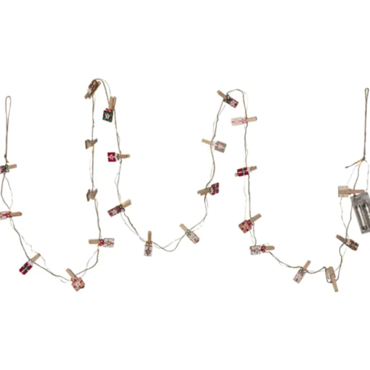 Online Clippy lyskæde til pakkekalender gaver Julepynt Med Lys