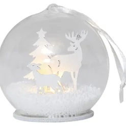 Discount Fauna snekugle med lys Julepynt Med Lys