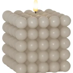 Discount Flamme Dot Bubble LED stearinlys, beige Kunstige Stearinlys