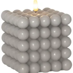 Outlet Flamme Dot Bubble LED stearinlys, grå Kunstige Stearinlys