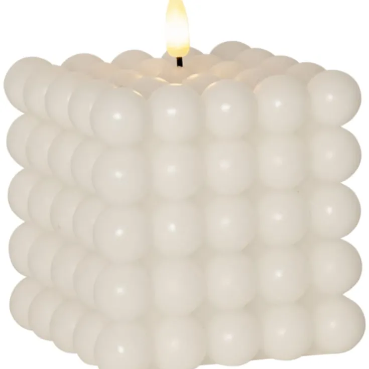 Online Flamme Dot Bubble LED stearinlys, hvid Kunstige Stearinlys