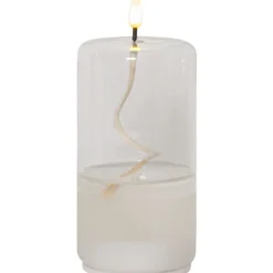New Flamme Float stearinlys i glaslanterne Kunstige Stearinlys