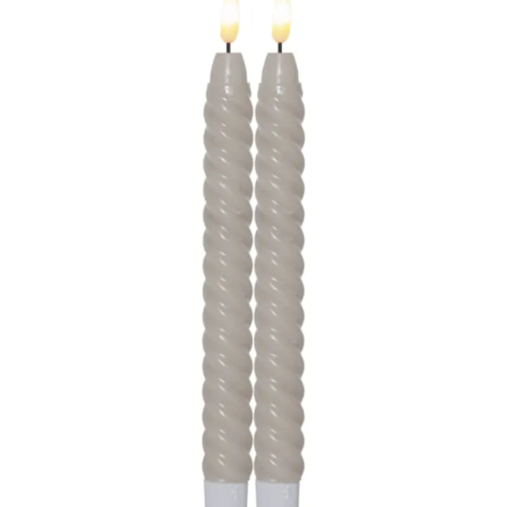 New Flamme Swirl LED kronelys, batteri, Kunstige Stearinlys