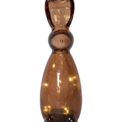 Hot Harry glas hare med lys, 25 cm, Julepynt Med Lys