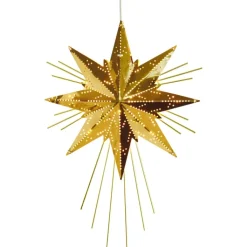 Outlet Mini Luxe julestjerne med lys, 25 cm, messing Julestjerner Med Lys