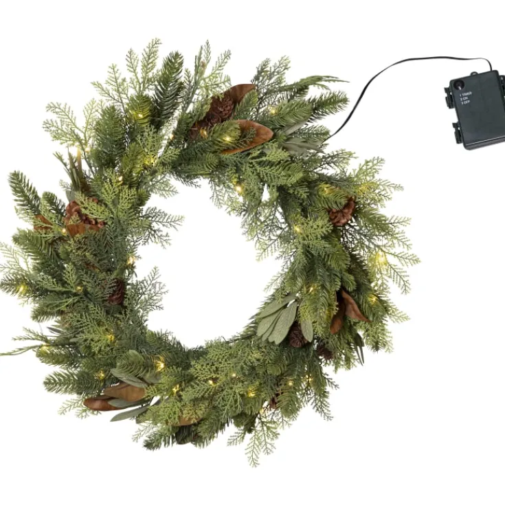Best Mixi udendørs julekrans med lys, batteri, Ø60 cm Julekranse & Granguirlander