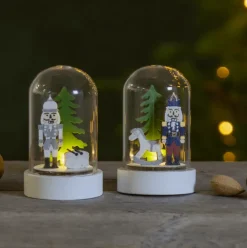 nøddeknækker bordekoration, 2 stk. Julepynt Med Lys