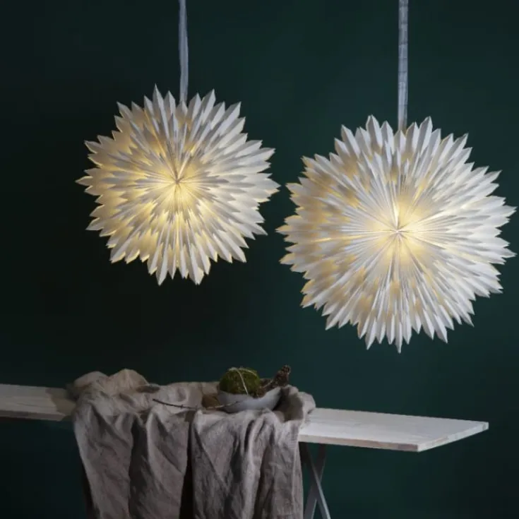 Sale Snow julestjerne med lys, 50 cm, hvid Julestjerner Med Lys