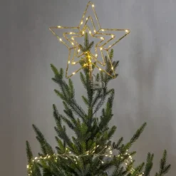 Outlet Topsy juletræsstjerne med lys Julepynt Med Lys