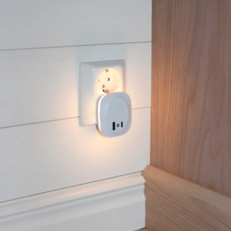 Discount vågelampe med sensor & USB A & C Natlamper