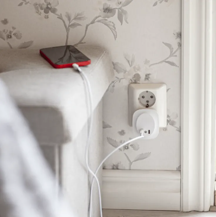 Discount vågelampe med sensor & USB A & C Natlamper