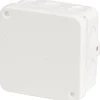 Clearance 5 stk AP75 forgreningsdåse, 75x75x38 mm, hvid Samledåser