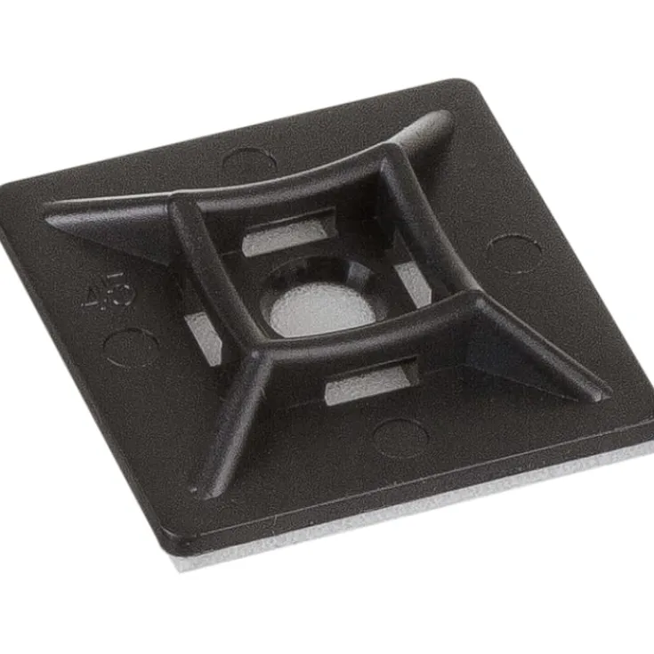 New 100 stk ABB sokkel til kabelstrips, sort Kabelstrips