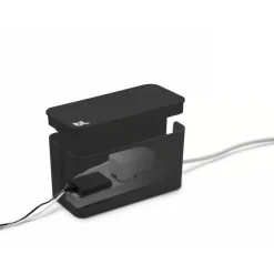 Online 12 stk Cablebox kabelskjuler, lille, sort Kabelskjulere