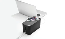 Online 12 stk Cablebox kabelskjuler, lille, sort Kabelskjulere