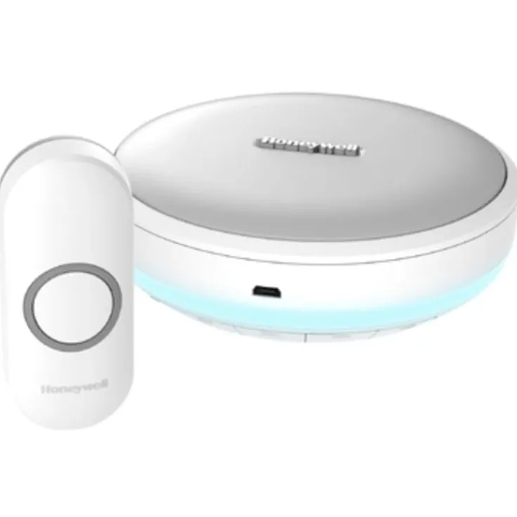 Best 4 stk Home dørklokke, trådløs, 150 m, bærbar, hvid Honeywell|Dørklokker