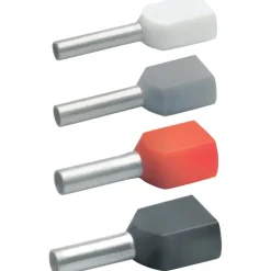 Discount 100 stk isoleret dobbelt terminalrør, kobber, 2 x 16,0 mm², 30 mm Kabelsko, Terminalrør Og Pressemuffer