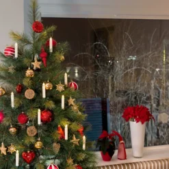 Hot 6 stk juletræslys, 10 stk, 10,8 cm, startsæt Juletræslys