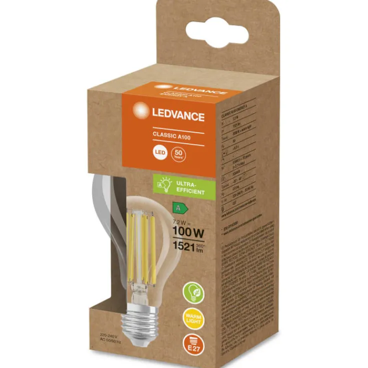 6 stk Ultra Efficient E27 standardpære, 3000K, Ledvance|Led Pærer