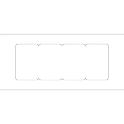 Clearance 6 stk Lågudsnit for 4 stik til installationskanal Kabelkanaler