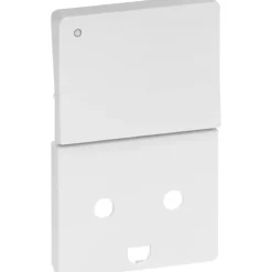 New 10 stk LK Fuga afdækningsæt for stikkontakt med jord og LED lampe, 1½ modul, hvid Fuga Tangenter|Tangenter & Afdækninger