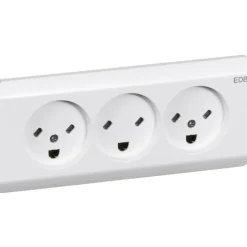 Online 10 stk LK Opus 66 tripel EDB stikkontakt med jord, 2½ modul Stikkontakter
