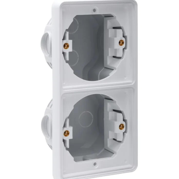 Discount 3 stk Hydro lodret indmuringsdåse, 2 modul, Dåser & Underlag