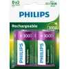 Best 12 stk genopladelige D batterier, 2 stk. Batterier