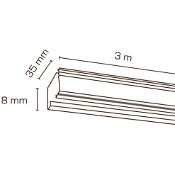 10 stk Mita 1F strømskinne, sort, 3 meter Strømskinner|Scan Products