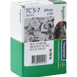 Sale 100 stk TC kabelclips, hvid, 5-7/20 mm Schneider Electric|Kabelclips- & Bøjler