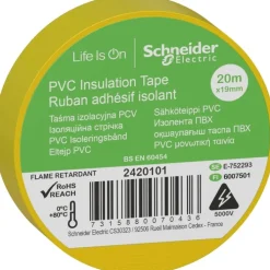 Outlet 8 stk Schneider PVC isoleringstape, 19 mm x 20 m, Schneider Electric|Tape