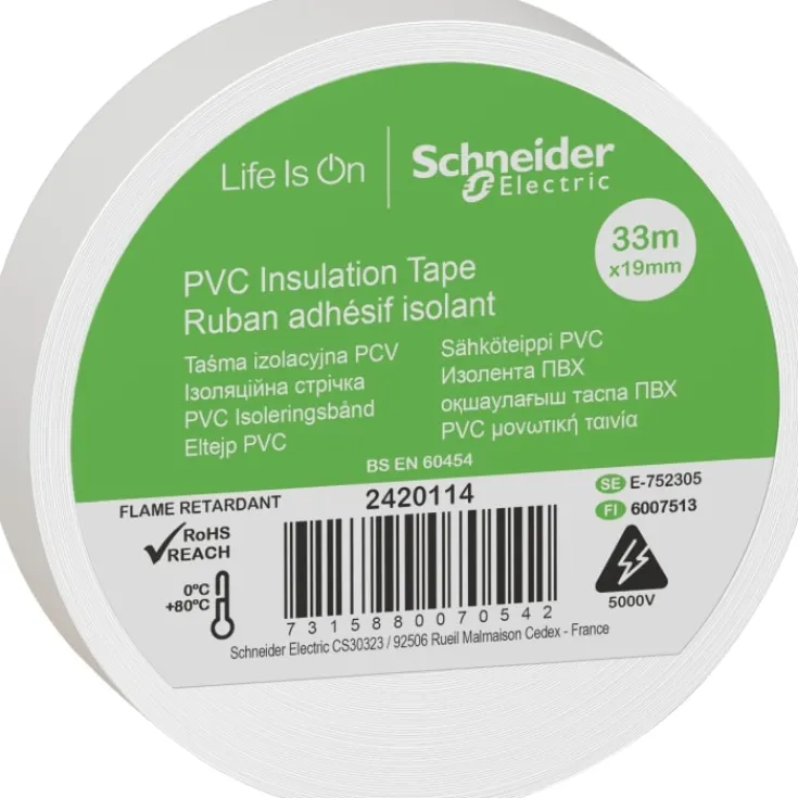 Best 8 stk Schneider PVC isoleringstape, 19 mm x 33 m, Tape