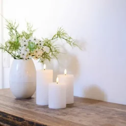 Outlet 6 stk Smilla LED bloklys, genopladelig, Sirius|Kunstige Stearinlys