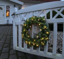 Online 6 stk Calgary julekrans med lys, Julekranse & Granguirlander