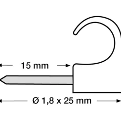 Sale 100 stk kabelclips 7-10/25 mm, hvid Kabelclips- & Bøjler