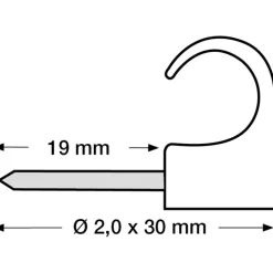 Online 100 stk kabelclips 8-12/30 mm, hvid Kabelclips- & Bøjler