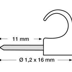 Hot 100 stk kabelclips 3-5/16 mm, natur Kabelclips- & Bøjler