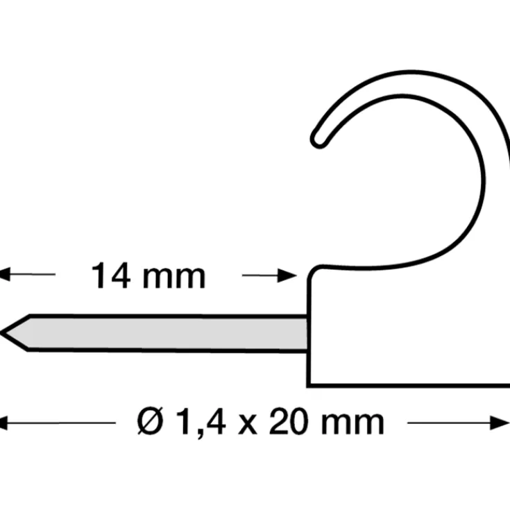 Online 100 stk kabelclips 4-6/20 mm, natur Kabelclips- & Bøjler