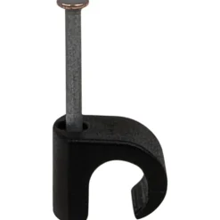 Clearance 100 stk kabelclips 7-10/25 mm, sort Kabelclips- & Bøjler