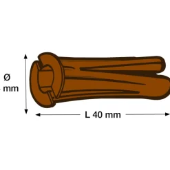 Online 1000 stk KP rawlplug, Ø8x40 mm, brun Plugs & Kroge