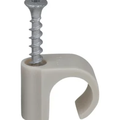 Discount 50 stk skrueclips rund, TX20, , grå Kabelclips- & Bøjler