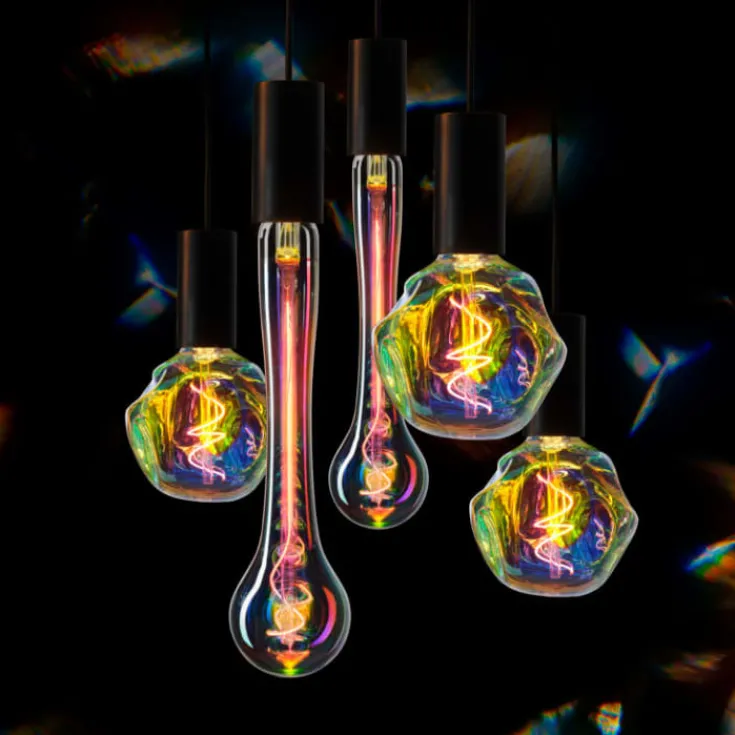 Online 6 stk Rainbow Drop E27 globepære, 1800K, 4W Led Pærer