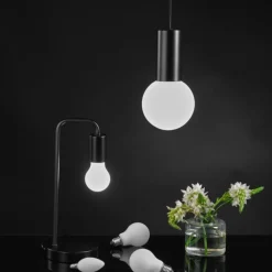 Sale 10 stk Satin E27 globepære, 2700K, 7W, Ø12,5 cm Led Pærer