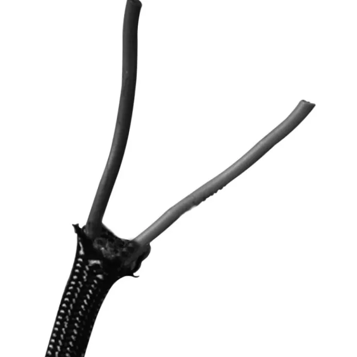 Discount Stofledning opmålt 2x0,75, sort Stofledninger